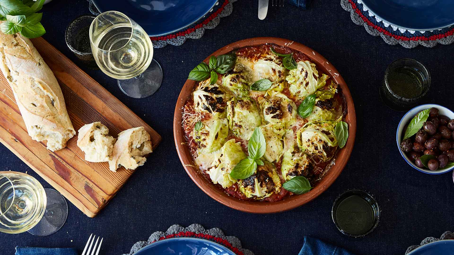 Pork meatballs with cabbage, bacon and fennel