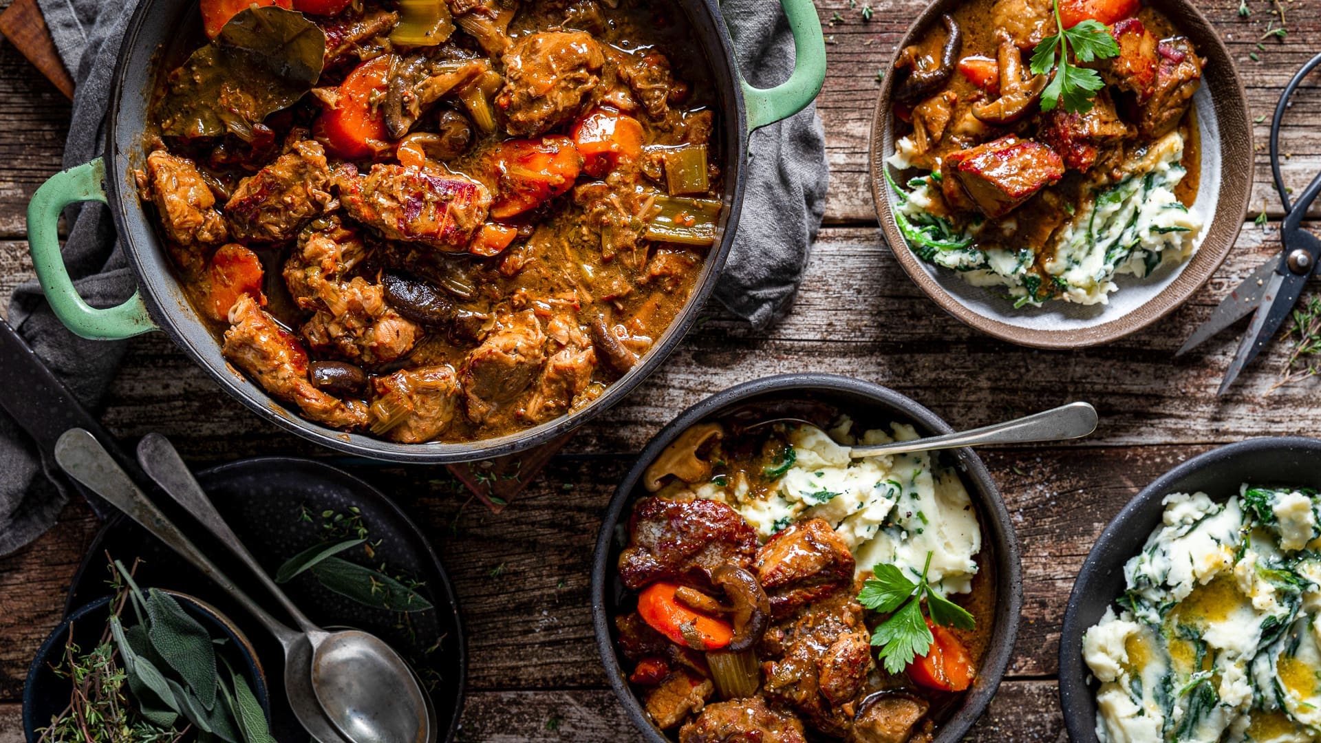 Irish Pork Stew with Colcannon